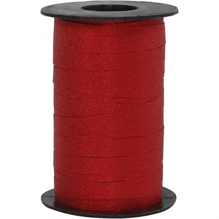 Lahjanauha, punainen, L: 10 mm, kimalle, 100 m / 1 rulla.